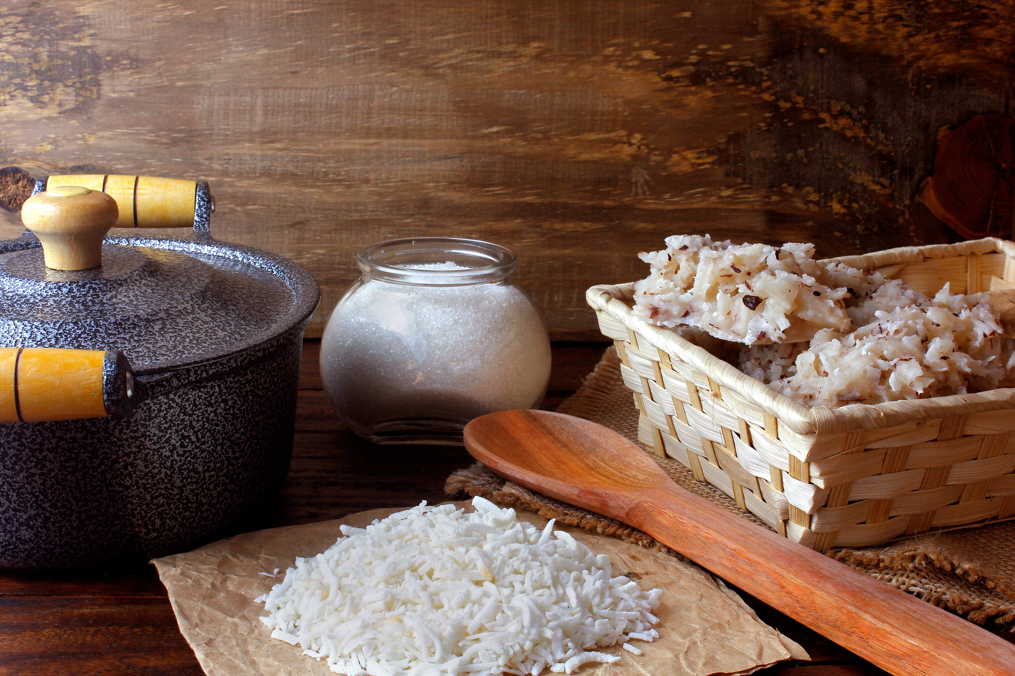 cocada (coconut sweet) is a coconut-based candy, traditional